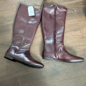 Chic Maroon Over the Knee Boots